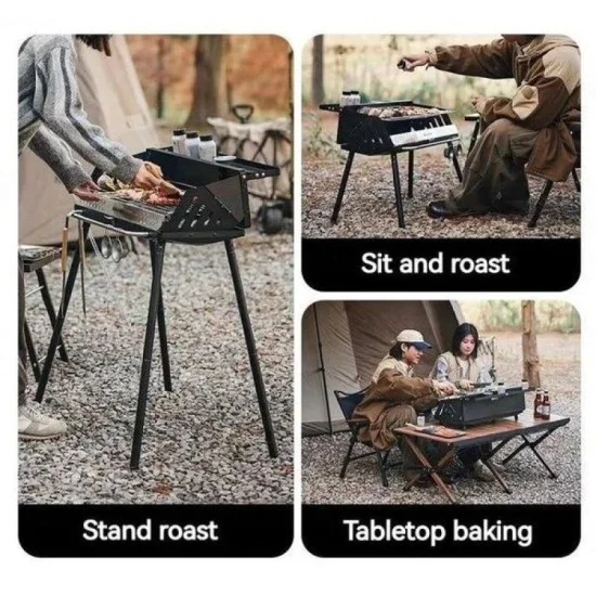 Naturehike Vertical Barbecue Grill (80*48*84) - Black 